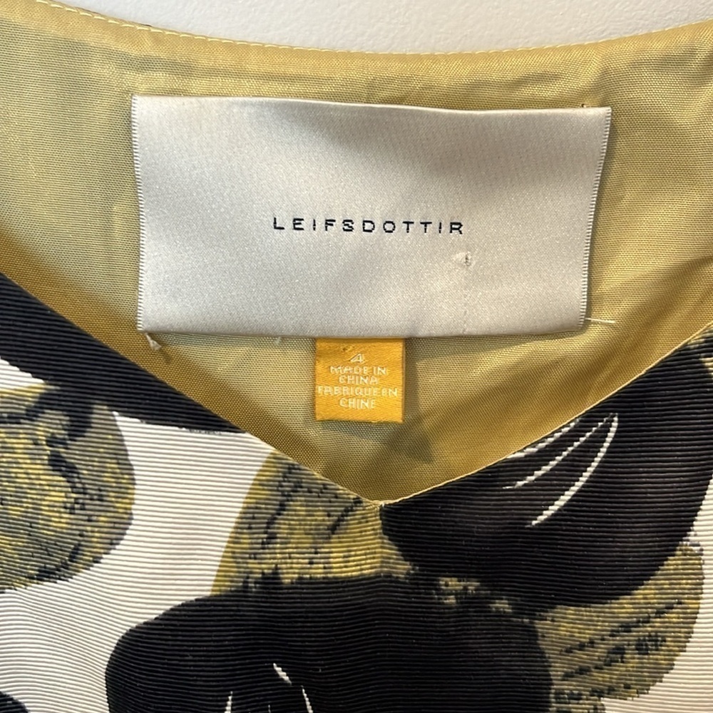 Anthropologie Leifsdottir Silk Blend Leaf Dress Size 4 - Picture 3 of 7